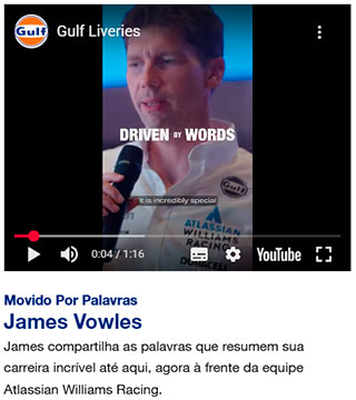 Williams e Gulf emocionam fãs com pintura icônica no Brasil