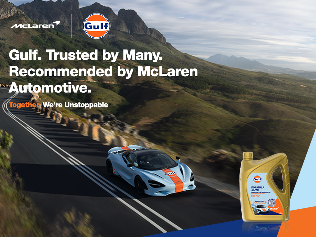 Gulf McLaren’s Official Oil and Lubricant Partner, Trusted Globally